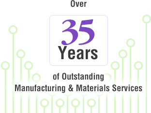 Over 35 years of outstanding manufacturing and materials services